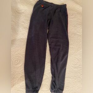 Charcoal color rainbow stripe Aviator Nation sweatpants